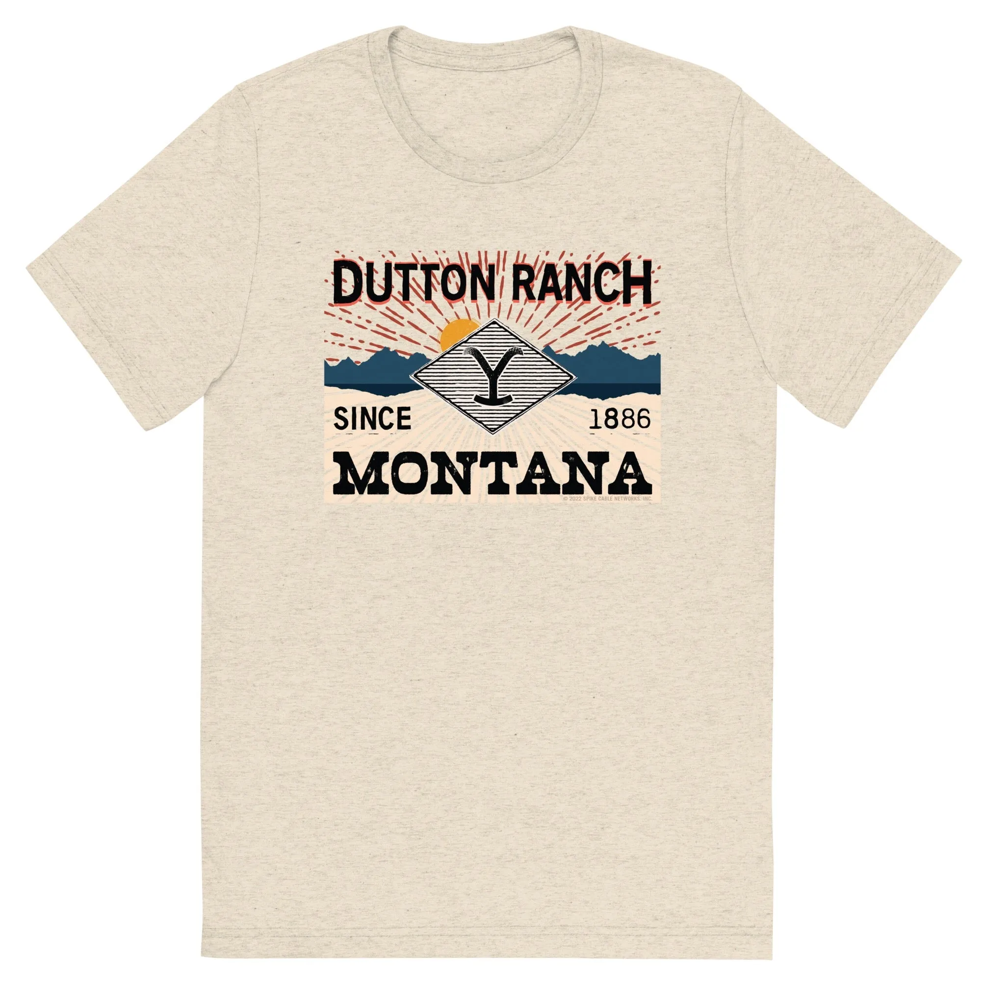 Yellowstone Dutton Ranch Montana Tri-Blend Short Sleeve T-Shirt sold by MTV