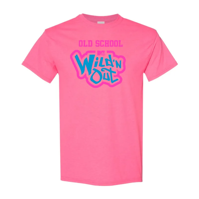 Wild 'N Out Neon Pink Old School Adult Short Sleeve T-Shirt sold by MTV