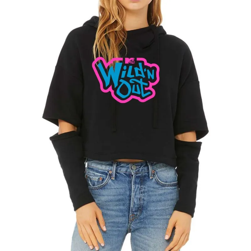 Wild 'N Out Neon Logo Women's Cut Out Hooded Sweatshirt sold by MTV