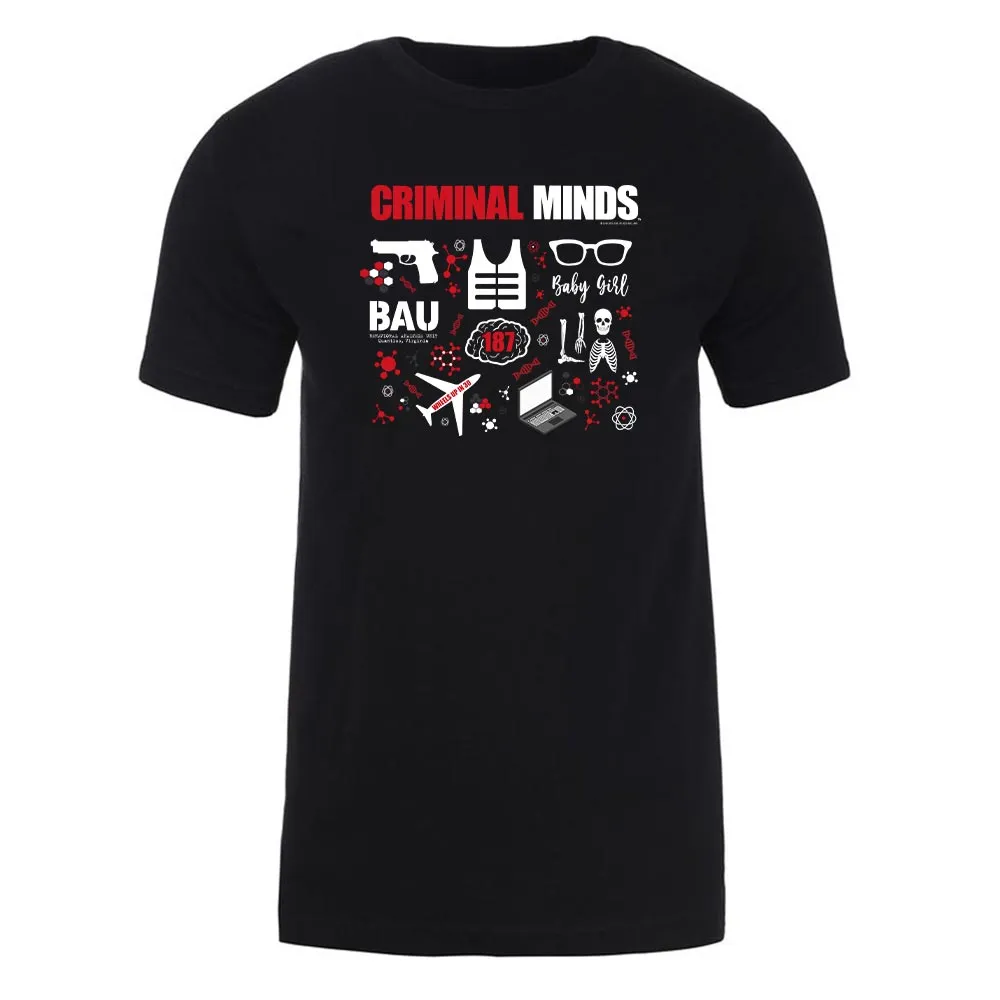 Criminal Minds Icon Mashup Adult Short Sleeve T-Shirt sold by MTV
