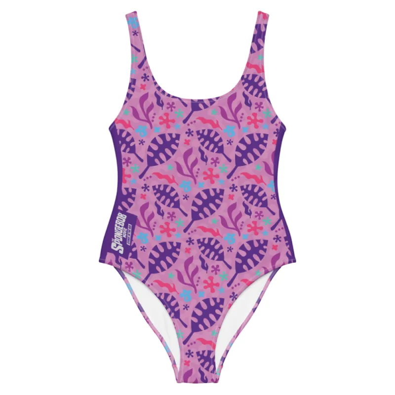 SpongeBob SquarePants Sponge on the Run Flower Power Women's One-Piece Swimsuit sold by MTV