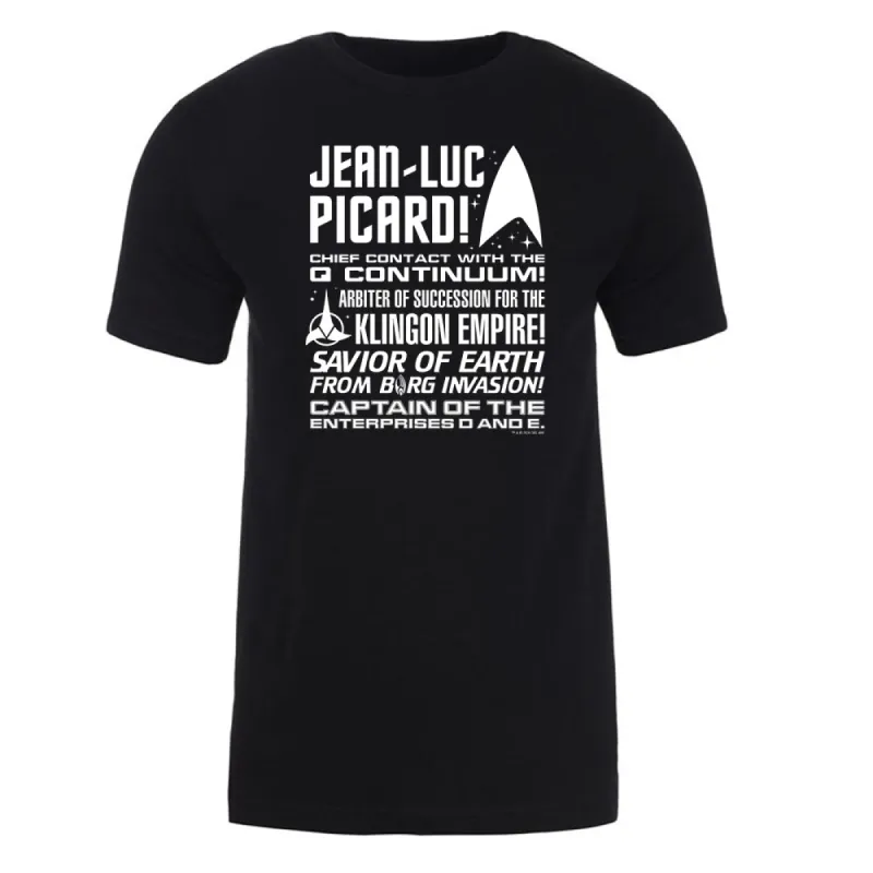 Star Trek: Picard Tribute Adult Short Sleeve T-Shirt sold by MTV