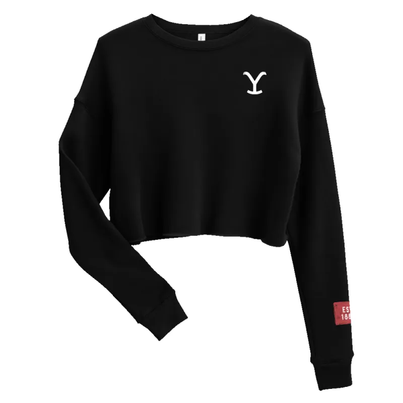 Yellowstone Can't Reason With Evil Women's Fleece Crop Hooded Sweatshirt sold by MTV