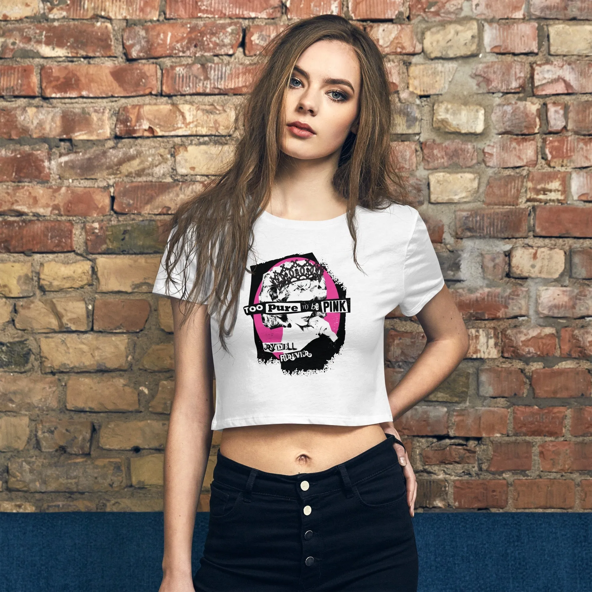 Grease Too Pure To Be Pink Women's Crop T-Shirt sold by MTV product image thumbnail 2