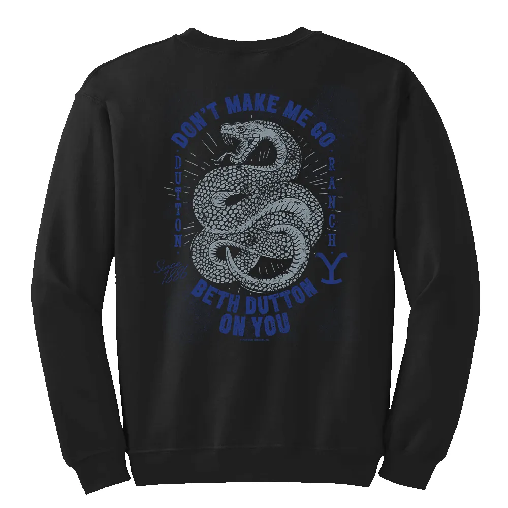 Yellowstone Snake Beth Dutton On You Fleece Crewneck Sweatshirt sold by MTV product image thumbnail 2