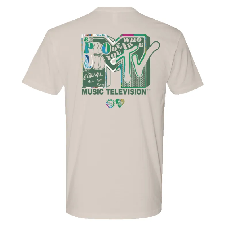 MTV All Equal All The Time Adult Short Sleeve T-Shirt sold by MTV