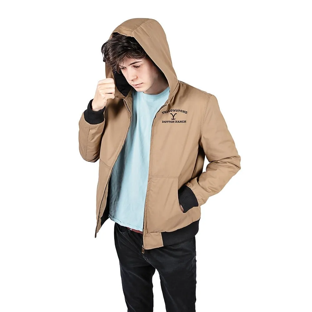 Yellowstone Dutton Ranch Hooded Khaki Jacket sold by MTV product image thumbnail 5