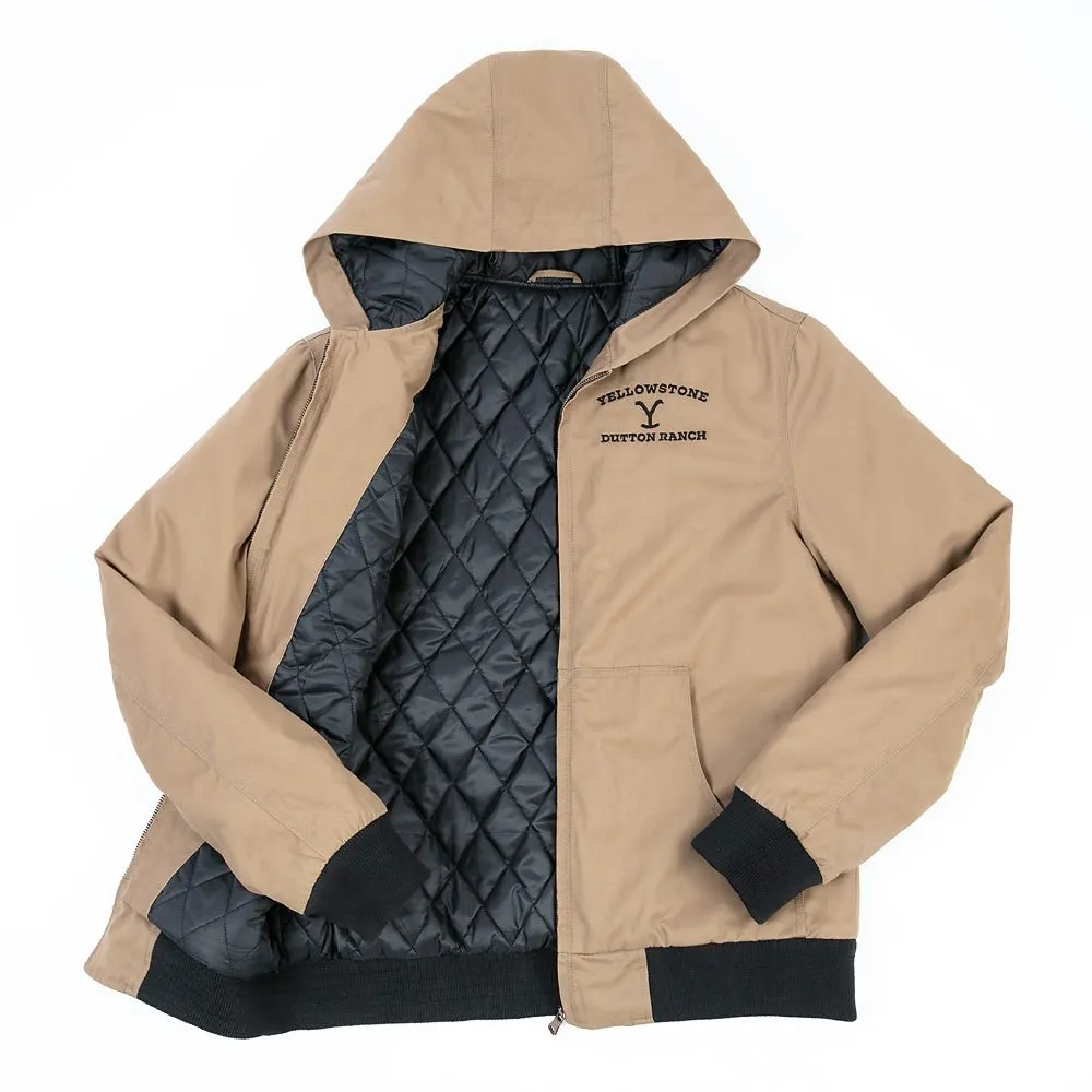 Yellowstone Dutton Ranch Hooded Khaki Jacket sold by MTV product image thumbnail 4