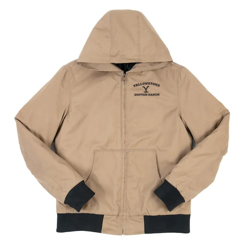 Yellowstone Dutton Ranch Hooded Khaki Jacket sold by MTV