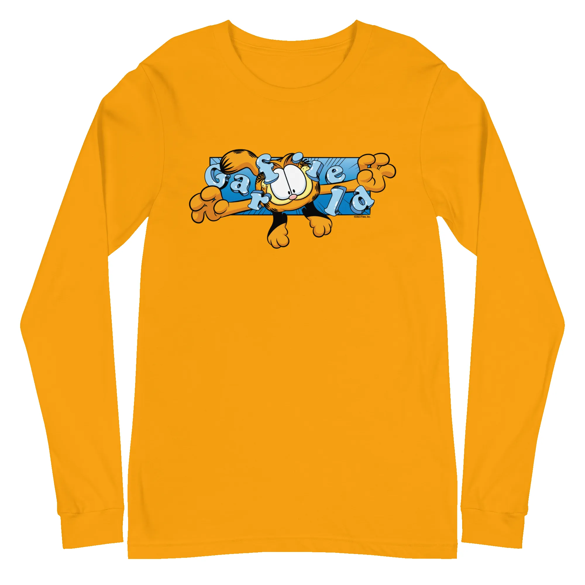 Garfield Flying Garfield Adult Long Sleeve T-Shirt sold by MTV