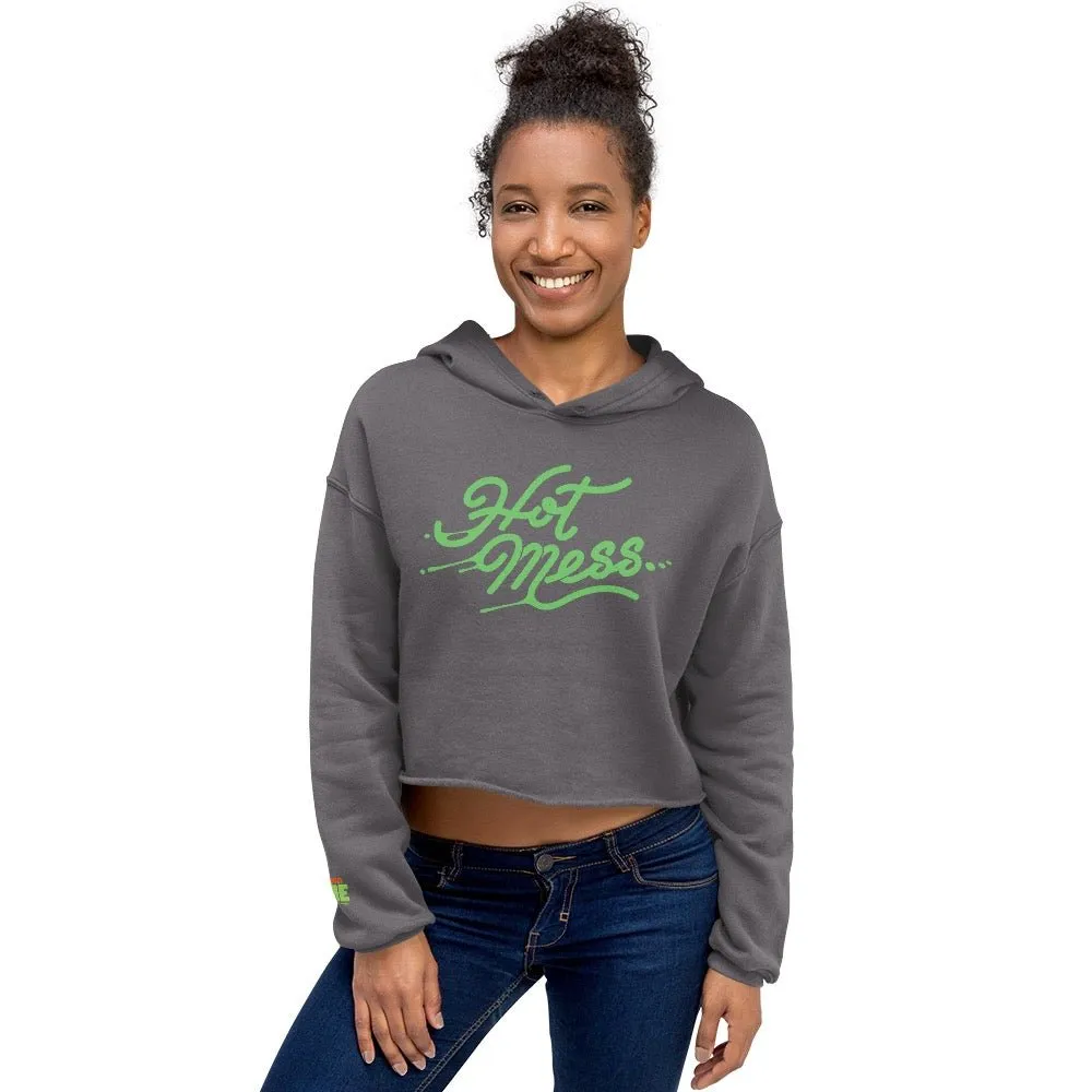 Slime Hot Mess Women's Fleece Crop Hooded Sweatshirt sold by MTV product image thumbnail 4