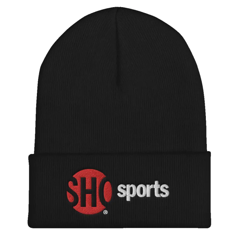 SHOWTIME Sports SHO Sports Red Bug Outline Logo Embroidered Beanie sold by MTV