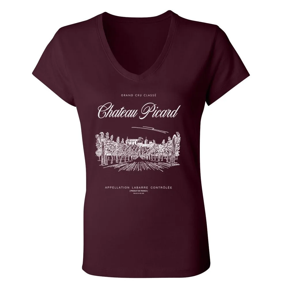 Star Trek: Picard Chateau Picard Vineyard Logo Women's V-Neck T-Shirt sold by MTV product image thumbnail 3