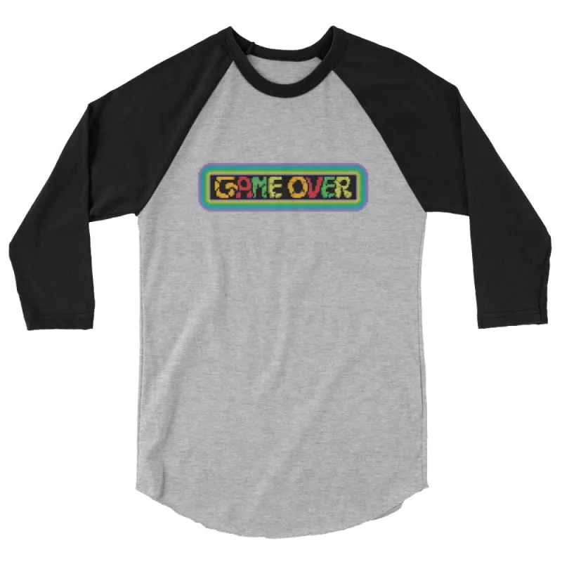 Teenage Mutant Ninja Turtles Game Over Unisex 3/4 Sleeve Raglan Shirt sold by MTV