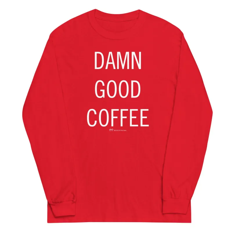 Twin Peaks Damn Good Coffee Adult Long Sleeve T-Shirt sold by MTV