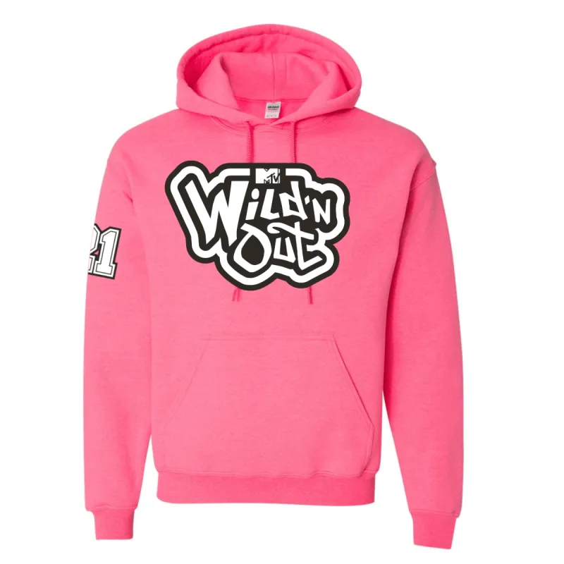 Wild 'N Out Logo Neon Pink Hooded Sweatshirt sold by MTV