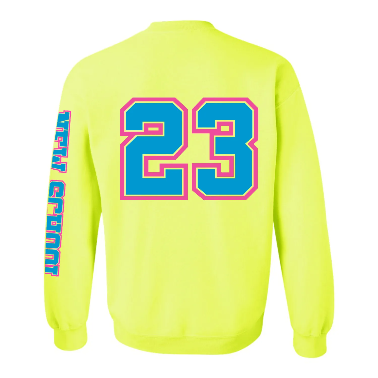 Wild 'N Out Neon Yellow New School Adult Crew Neck Sweatshirt sold by MTV product image thumbnail 2