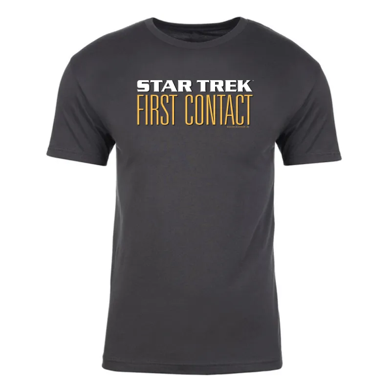 Star Trek VII: Generations First Contact Logo Adult Short Sleeve T-Shirt sold by MTV