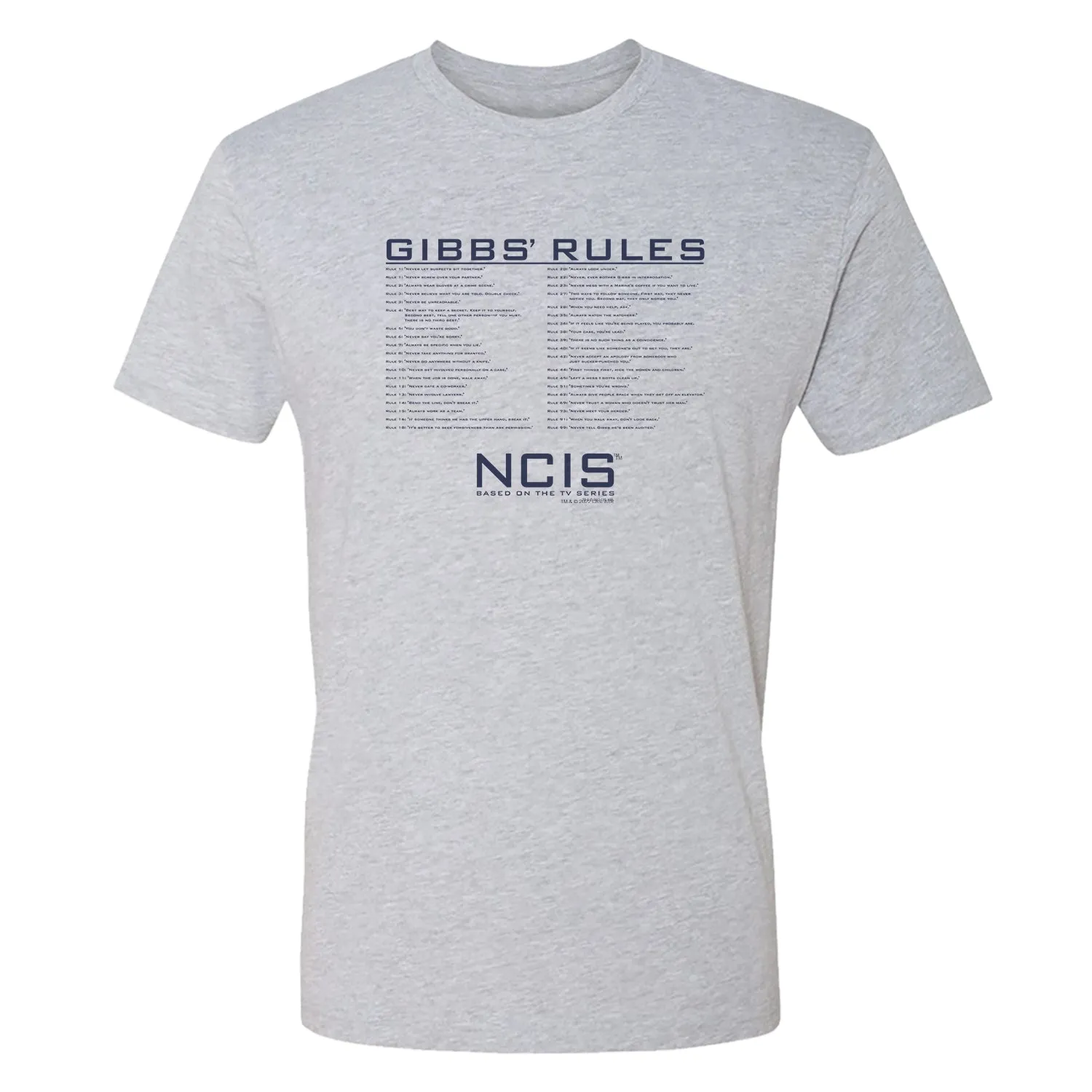 NCIS Gibbs Rules Adult Short Sleeve T-Shirt sold by MTV product image thumbnail 3