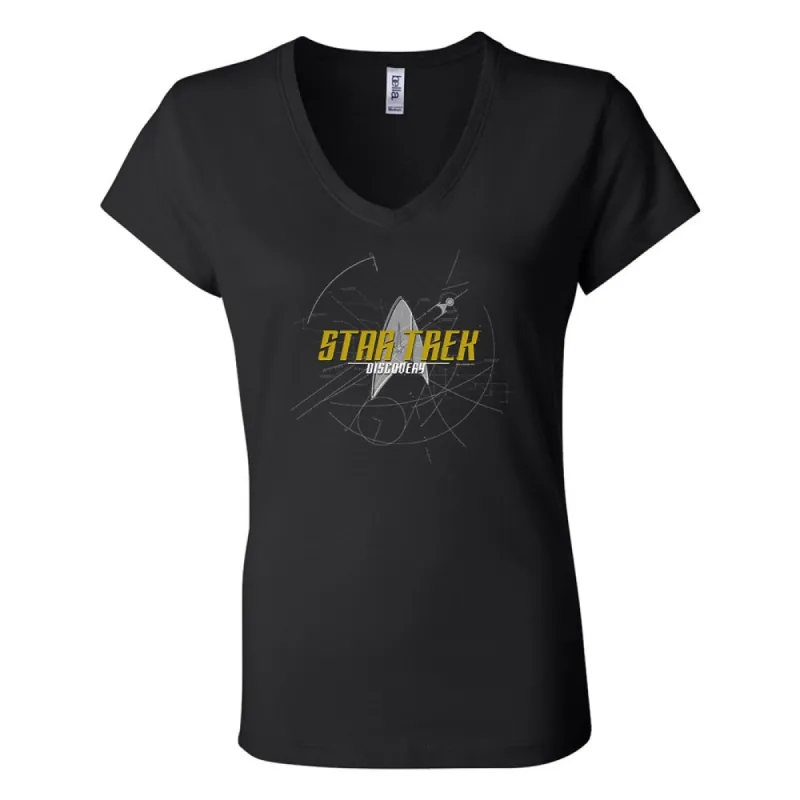 Star Trek: Discovery Logo Sketch Women's V-Neck T-Shirt sold by MTV