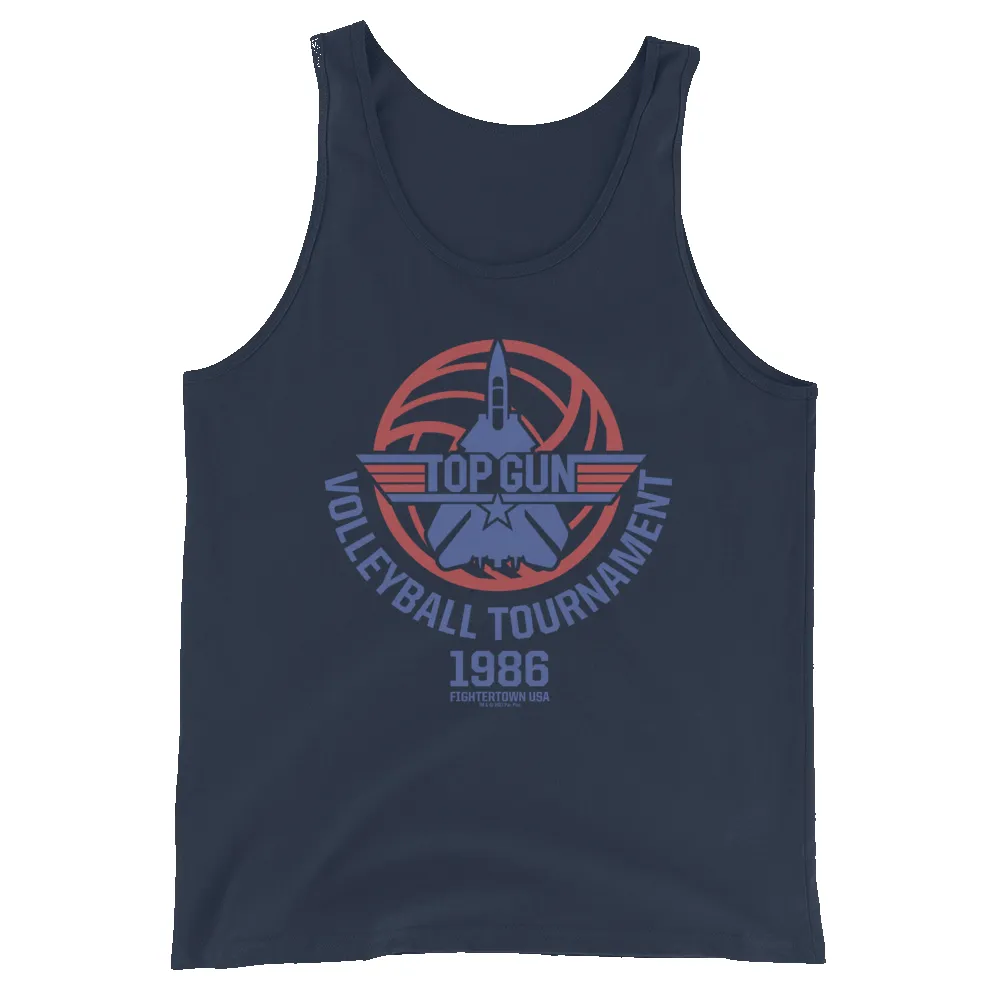 Top Gun Fighter Town USA 1986 Volleyball Tournament Unisex Tank Top sold by MTV product image thumbnail 4