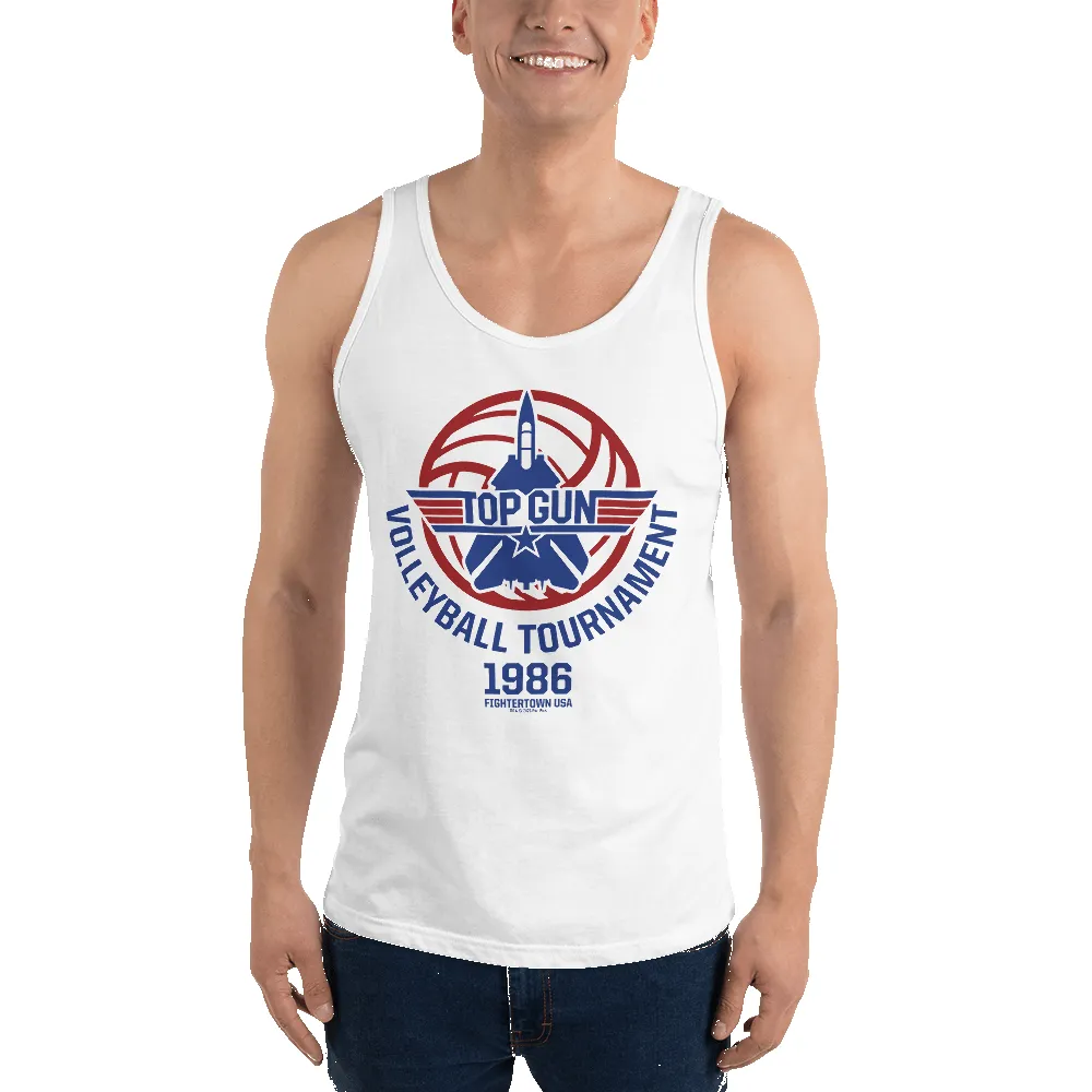 Top Gun Fighter Town USA 1986 Volleyball Tournament Unisex Tank Top sold by MTV product image thumbnail 2