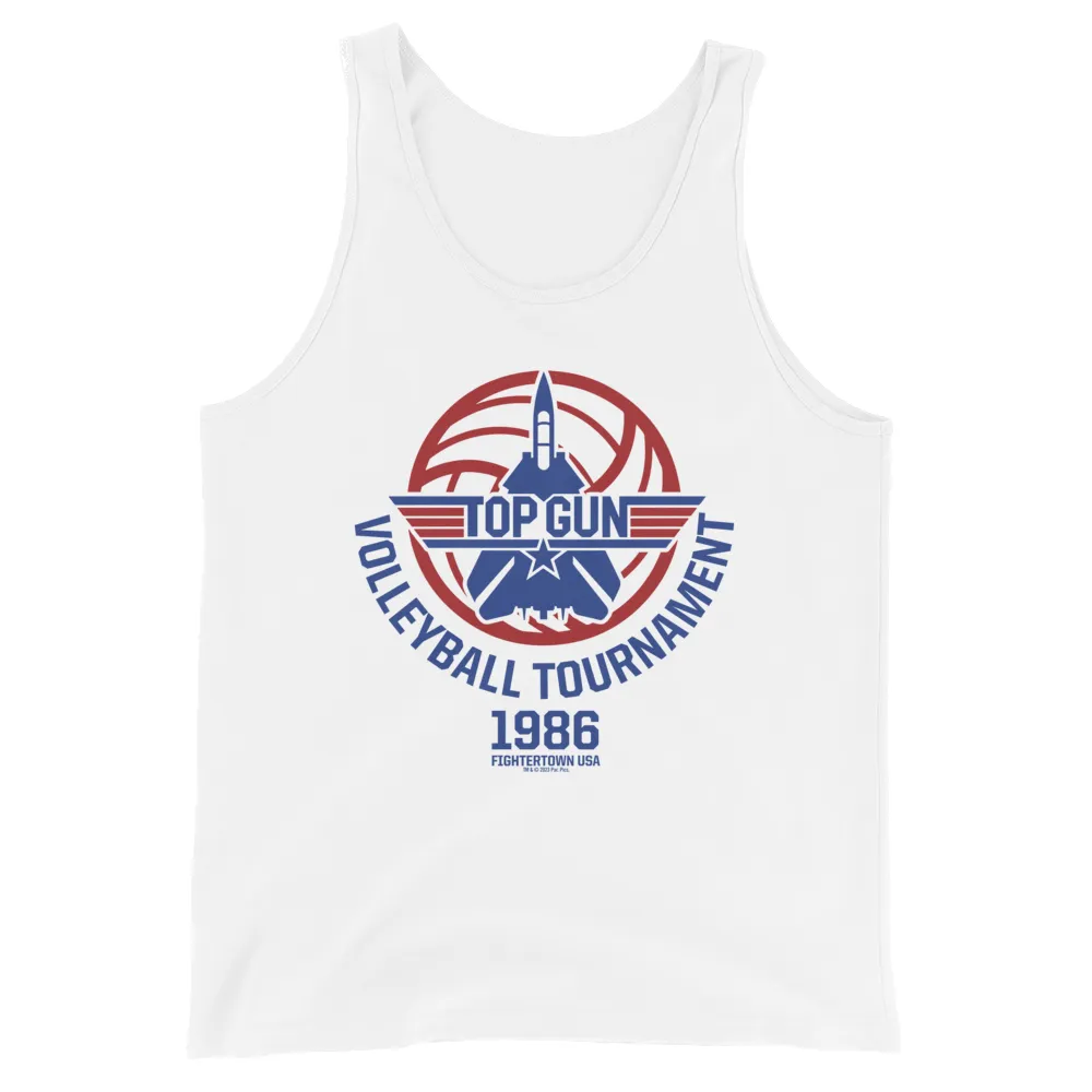 Top Gun Fighter Town USA 1986 Volleyball Tournament Unisex Tank Top sold by MTV product image thumbnail 5