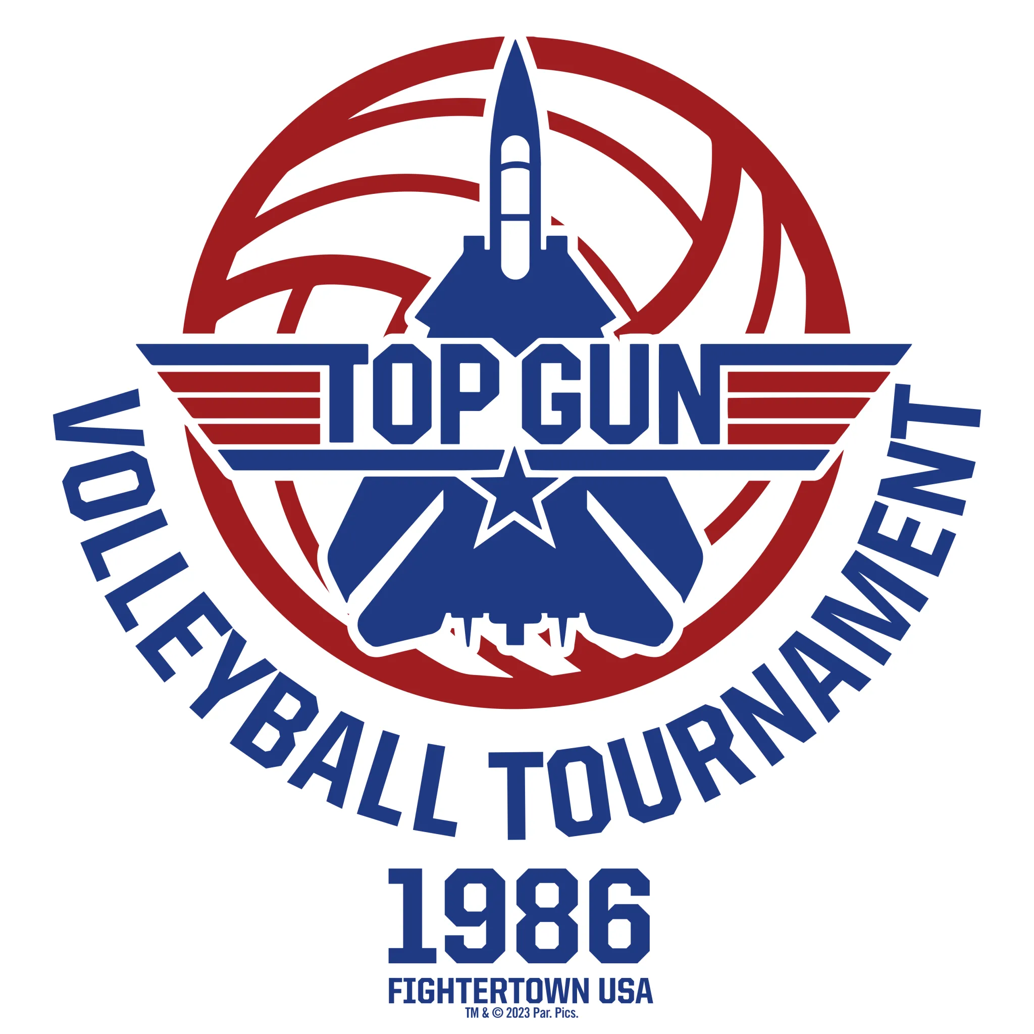 Top Gun Fighter Town USA 1986 Volleyball Tournament Unisex Tank Top sold by MTV product image thumbnail 3