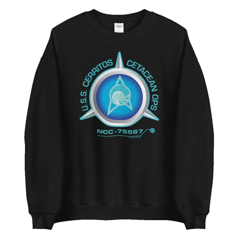 Star Trek: Lower Decks Cetacean Ops Delta Large Logo  Fleece Crewneck Sweatshirt sold by MTV