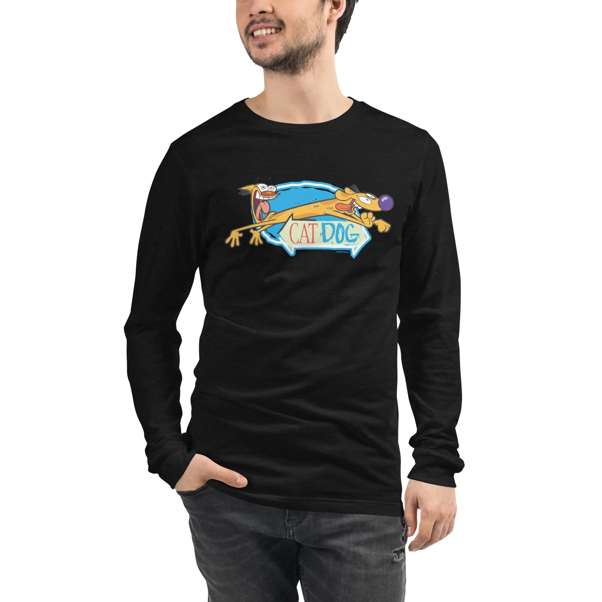 CatDog Crazy Eyes Adult Long Sleeve Shirt sold by MTV product image thumbnail 3
