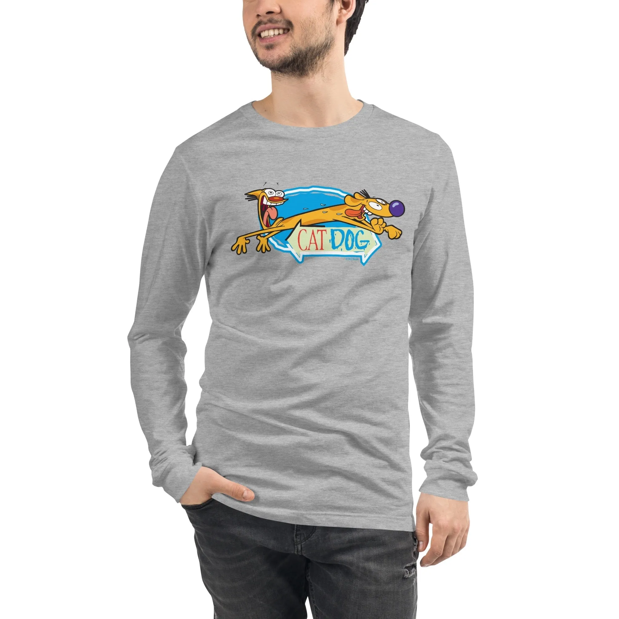 CatDog Crazy Eyes Adult Long Sleeve Shirt sold by MTV product image thumbnail 5