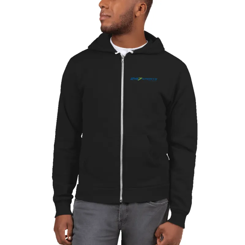 247 Sports Primary Logo Zip Up Hooded Sweeatshirt sold by MTV