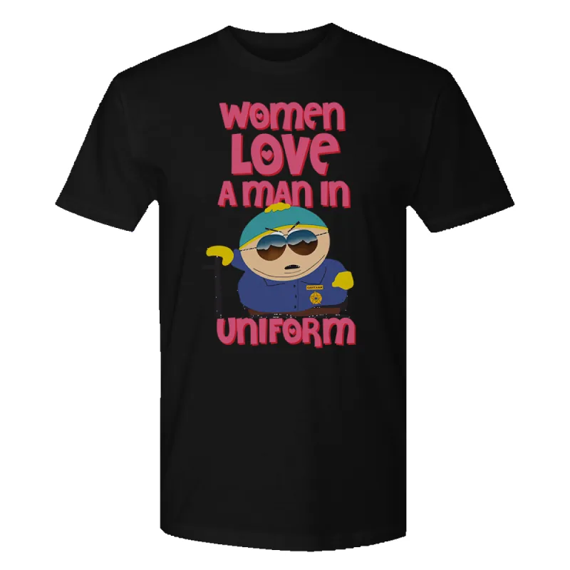 South Park Cartman Women Love a Man in Uniform Adult Short Sleeve T-Shirt sold by MTV