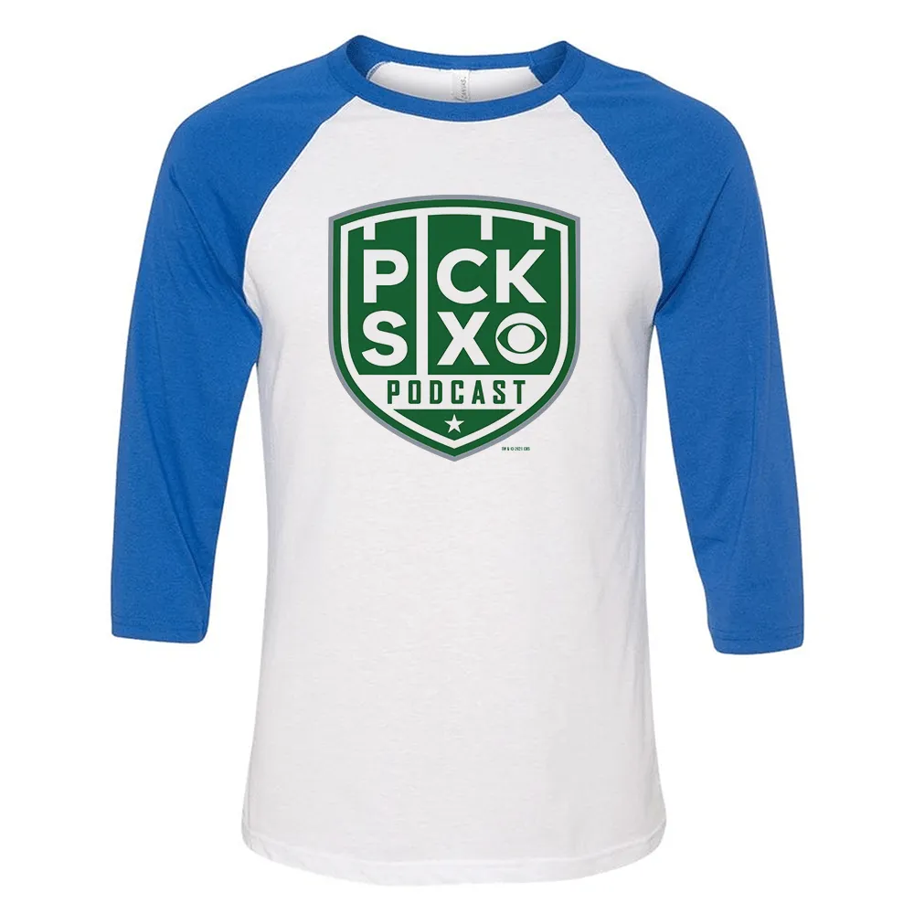 Pick Six Logo 3/4 Sleeve Baseball T-Shirt sold by MTV product image thumbnail 5