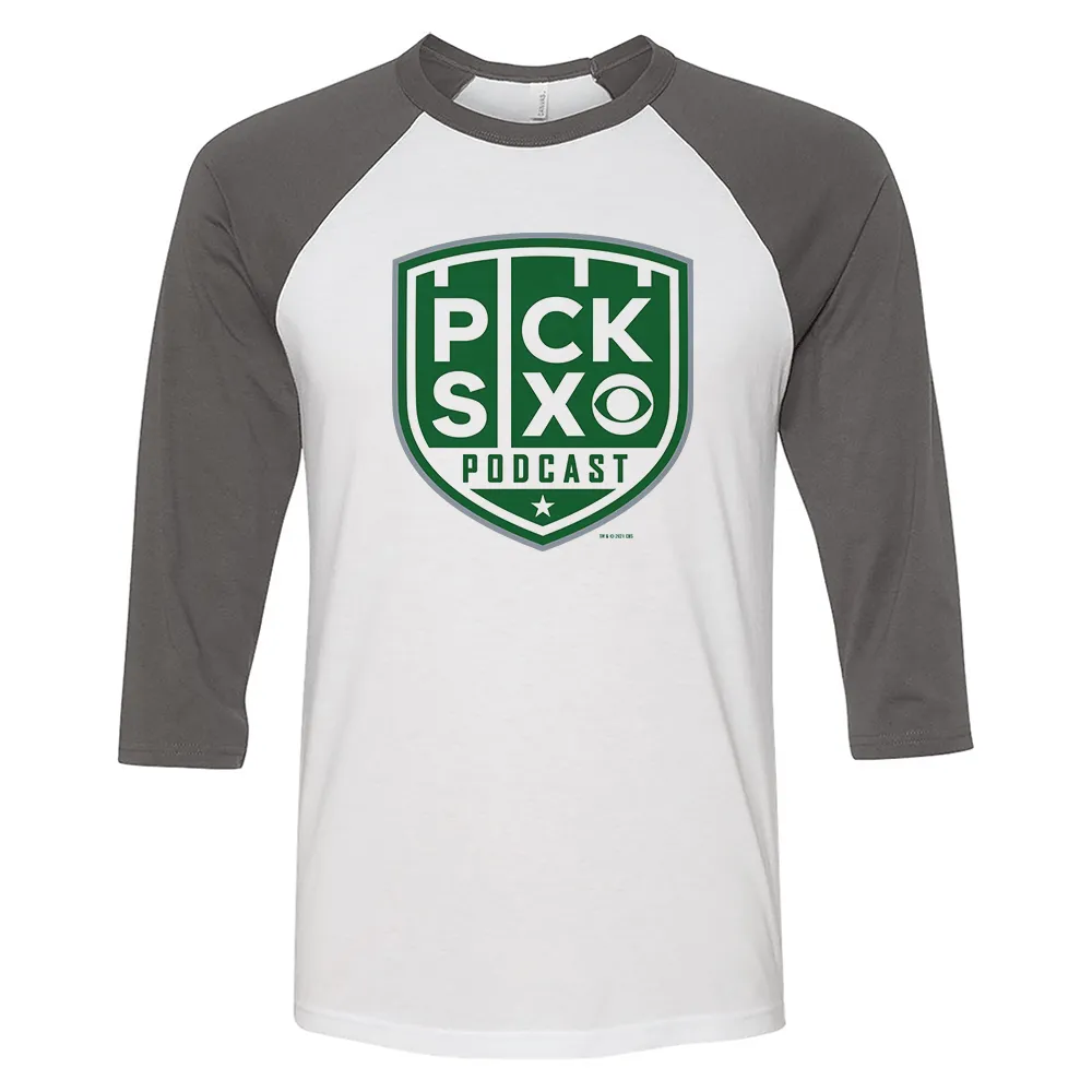 Pick Six Logo 3/4 Sleeve Baseball T-Shirt sold by MTV product image thumbnail 3