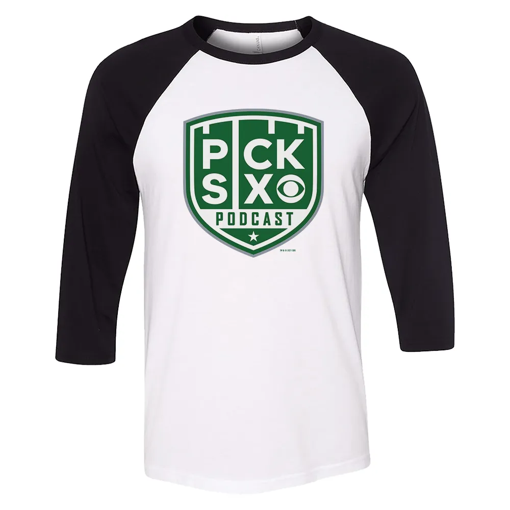 Pick Six Logo 3/4 Sleeve Baseball T-Shirt sold by MTV