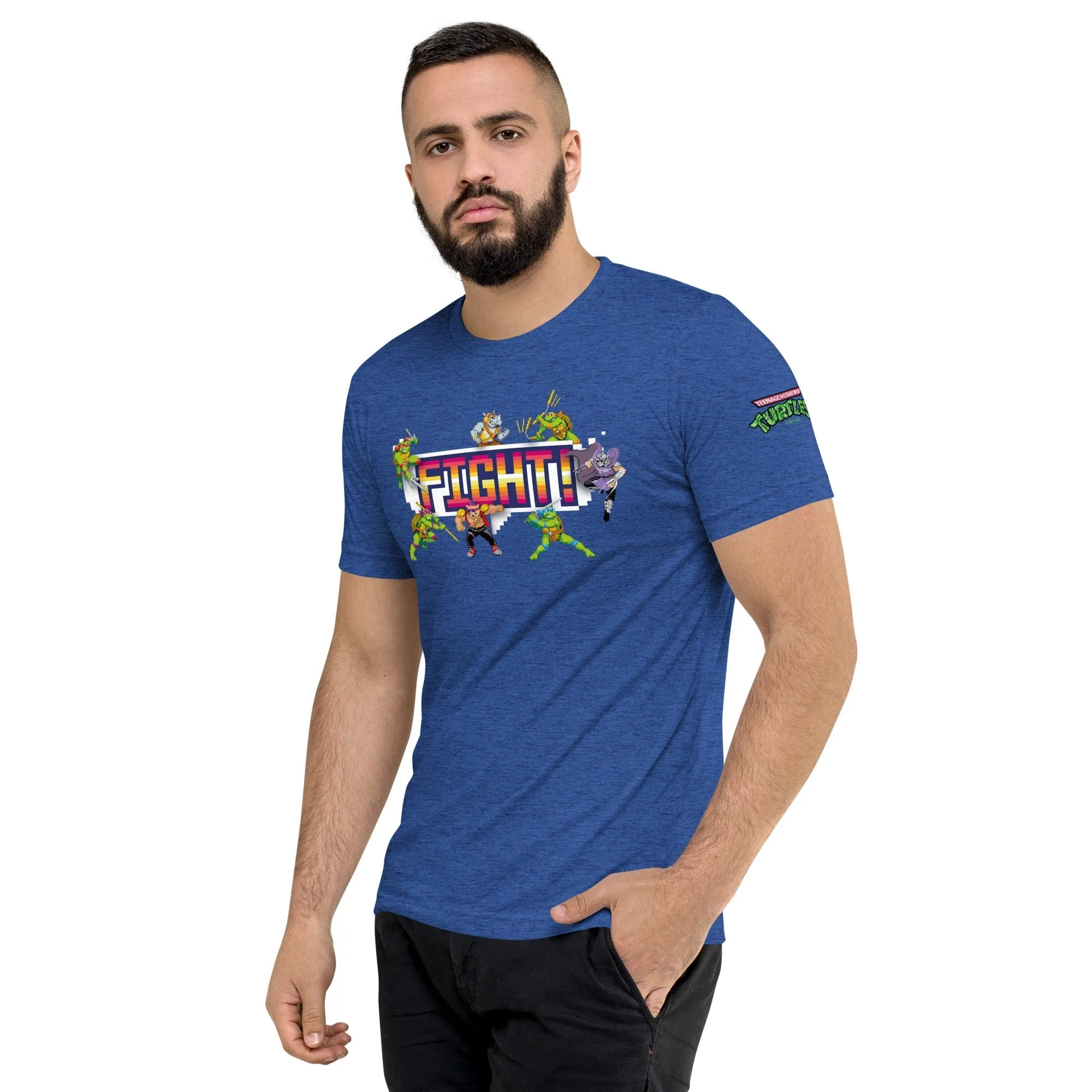 Teenage Mutant Ninja Turtles Fight! Unisex Tri-Blend T-Shirt sold by MTV product image thumbnail 4