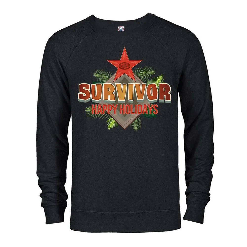 Survivor Happy Holidays Fleece Crewneck Sweatshirt sold by MTV