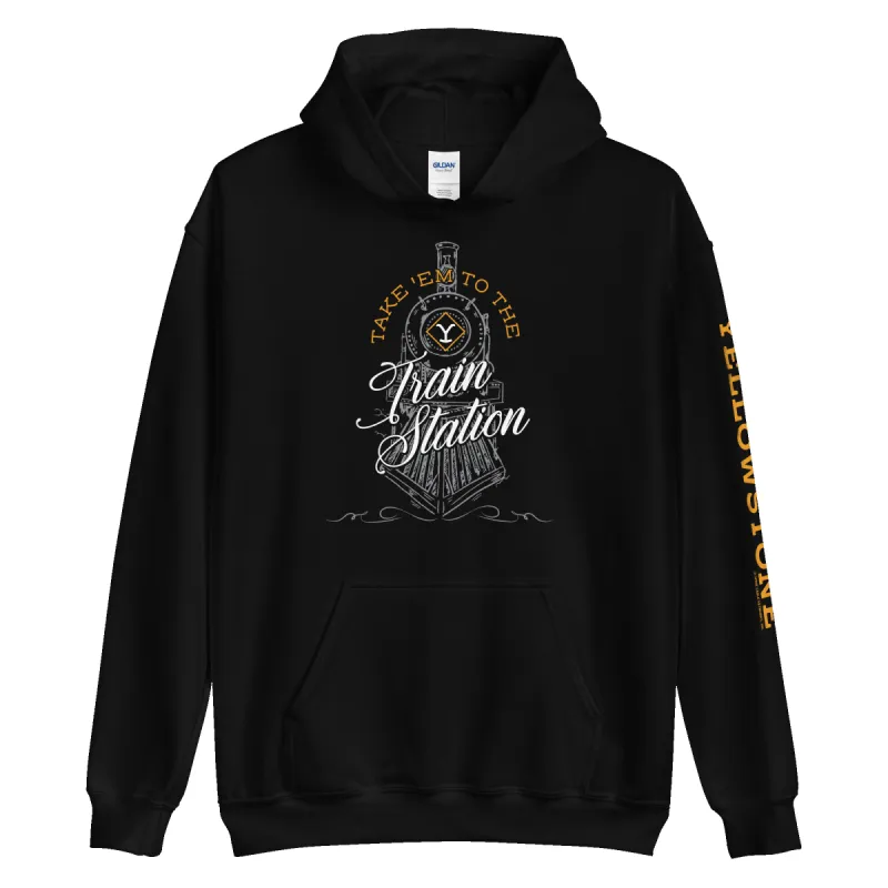 Yellowstone Take 'Em To The Train Station Hooded Sweatshirt sold by MTV