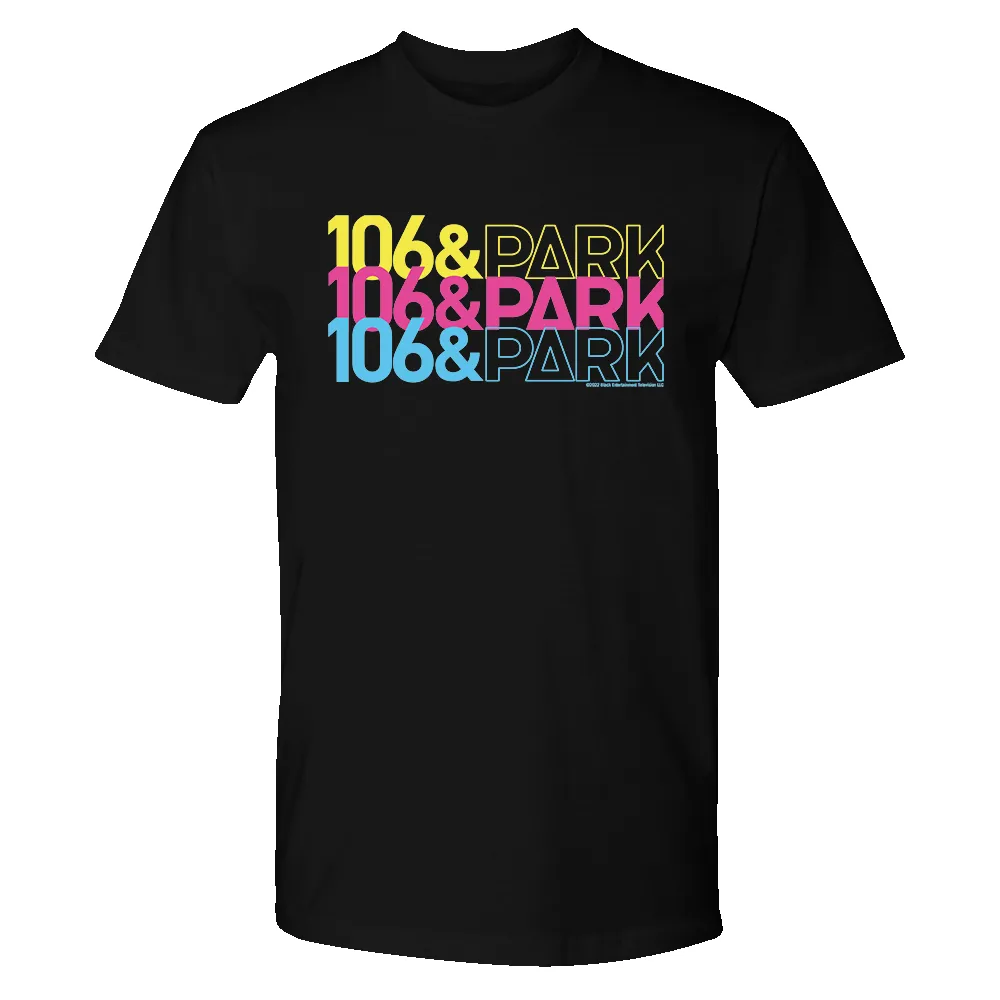 106 & Park Repeat Logo Adult Short Sleeve T-Shirt sold by MTV