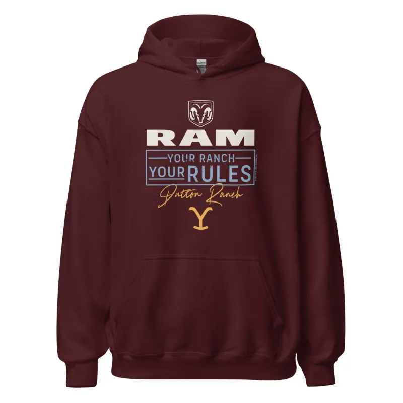 Yellowstone x Ram Your Ranch Your Rules Hoodie sold by MTV