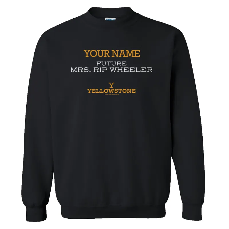 Yellowstone Future Mrs. Rip Wheeler Personalized Fleece Crewneck Sweatshirt sold by MTV