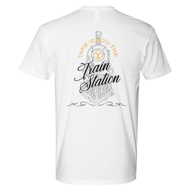 Yellowstone Take 'Em To The Train Station Adult Short Sleeve T-Shirt sold by MTV