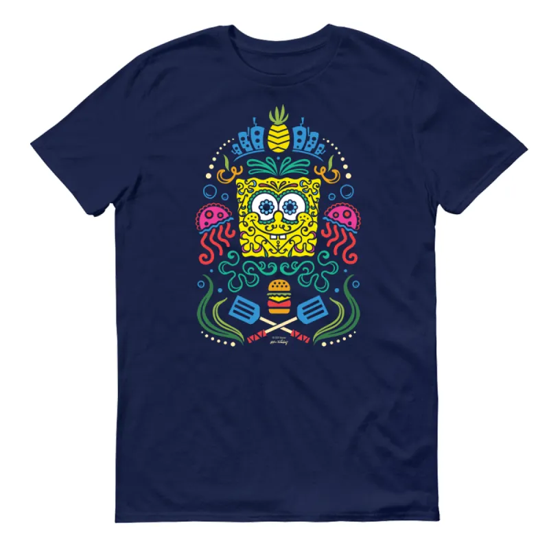SpongeBob Sugar Sponge Full Color Adult Short Sleeve T-Shirt made by MTV