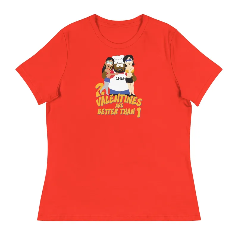 South Park Chef 2 Valentine's Are Better Than 1 Women's T-Shirt made by MTV