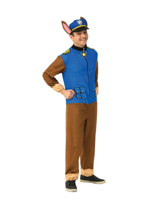 Paw Patrol Official Chase Adult Jumpsuit Costume sold by MTV