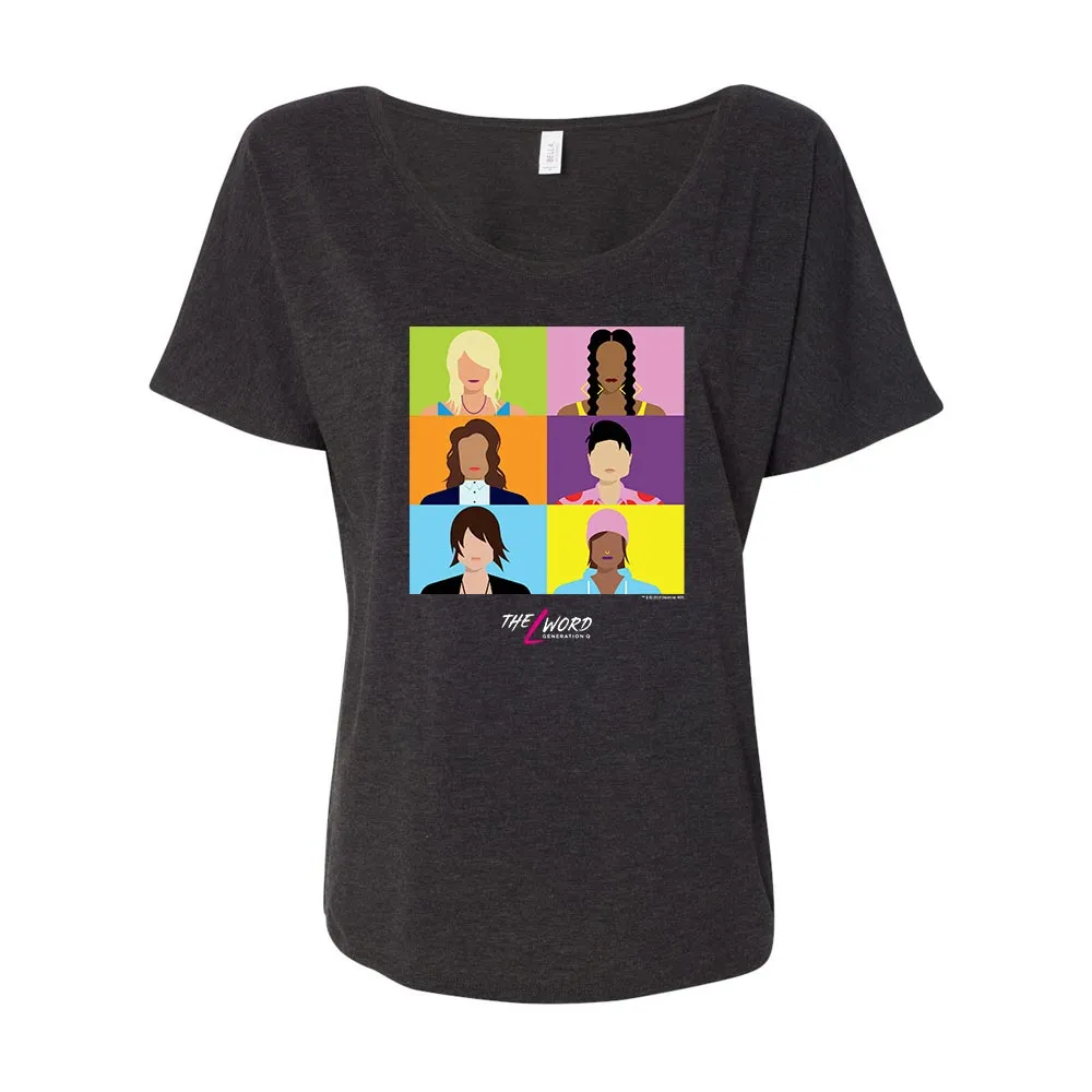 The L Word: Generation Q Faces Women's Relaxed Short Sleeve T-Shirt sold by MTV