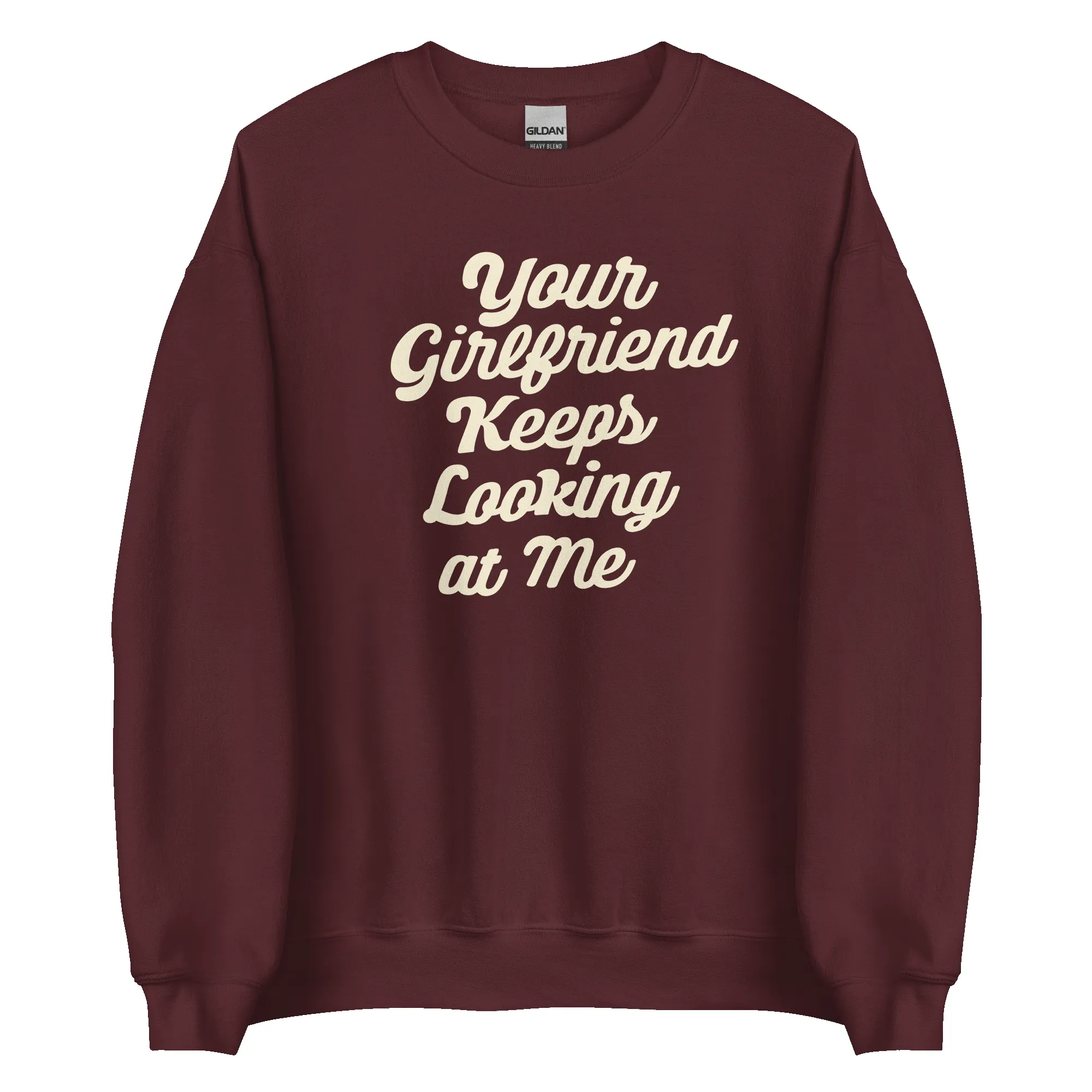 Yellowstone Your Girlfriend Keeps Looking At Me Fleece Crewneck Sweatshirt sold by MTV product image thumbnail 4