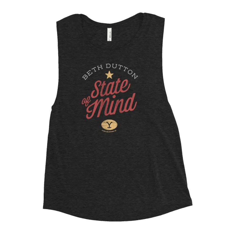 Yellowstone Beth Dutton State of Mind Women's Muscle Tank Top sold by MTV