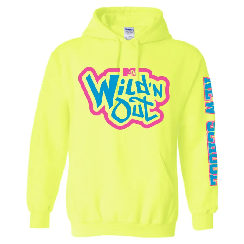 Wild 'N Out Neon Yellow New School Hooded Sweatshirt sold by MTV